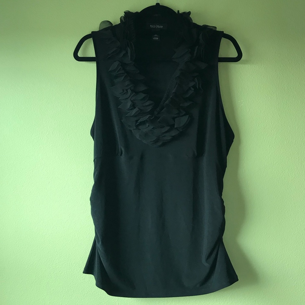Ruffled V-neck Blouse